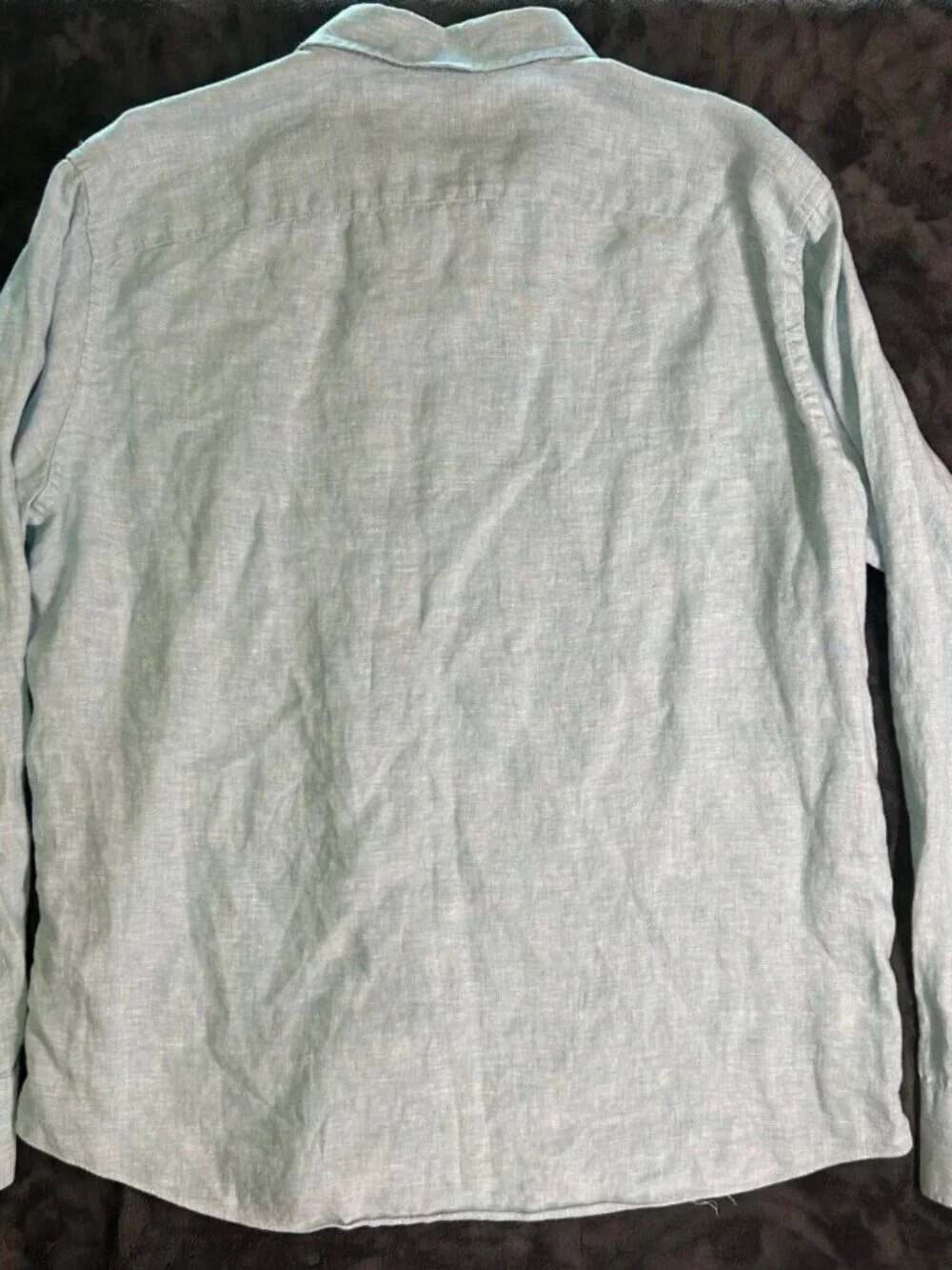 Untuckit Wrinkle Resistant Linen Shirt Men’S Xl Light Blue Long Sleeve - Picture 6 of 6